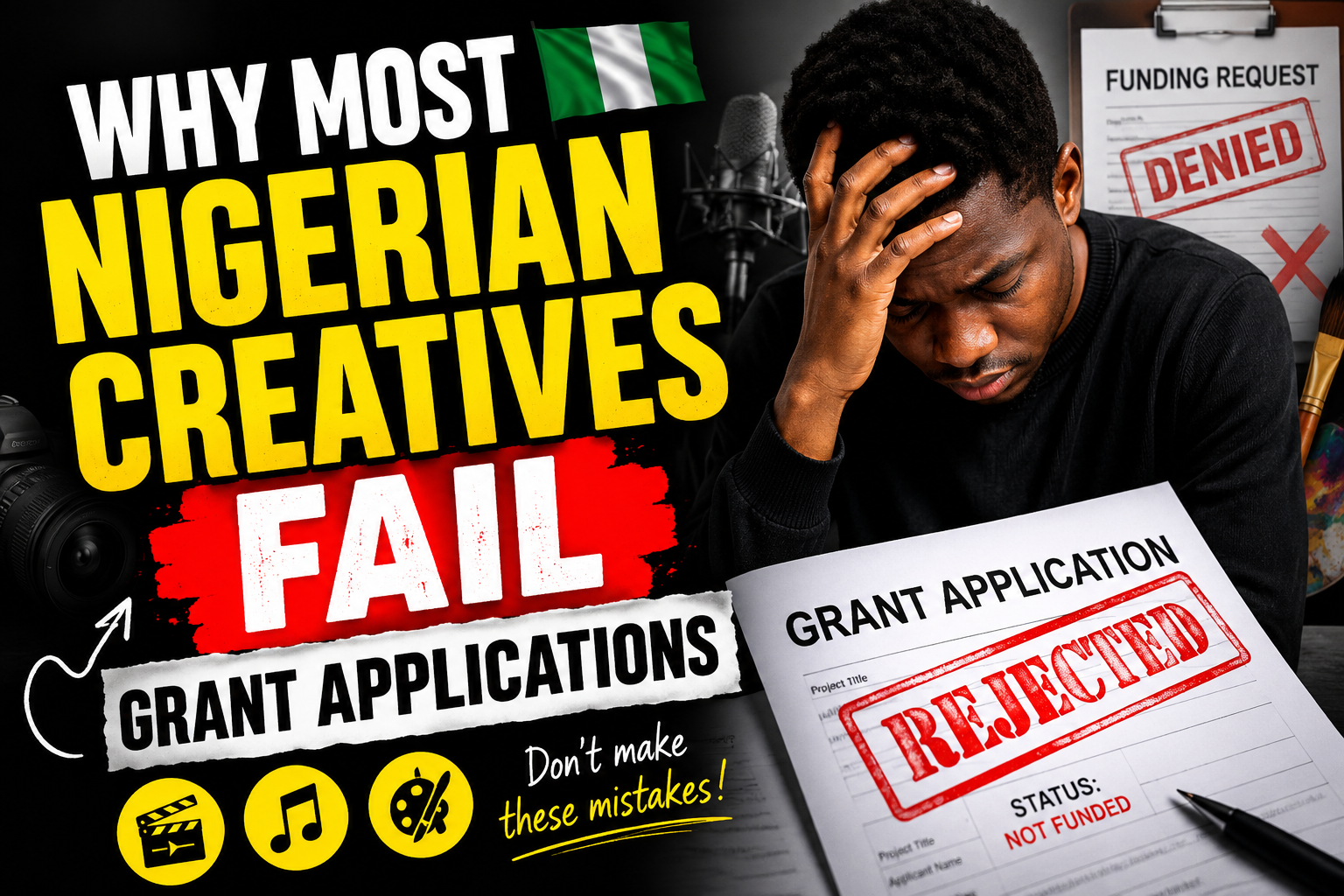 Why Most Nigerian Creatives Fail Grant Applications