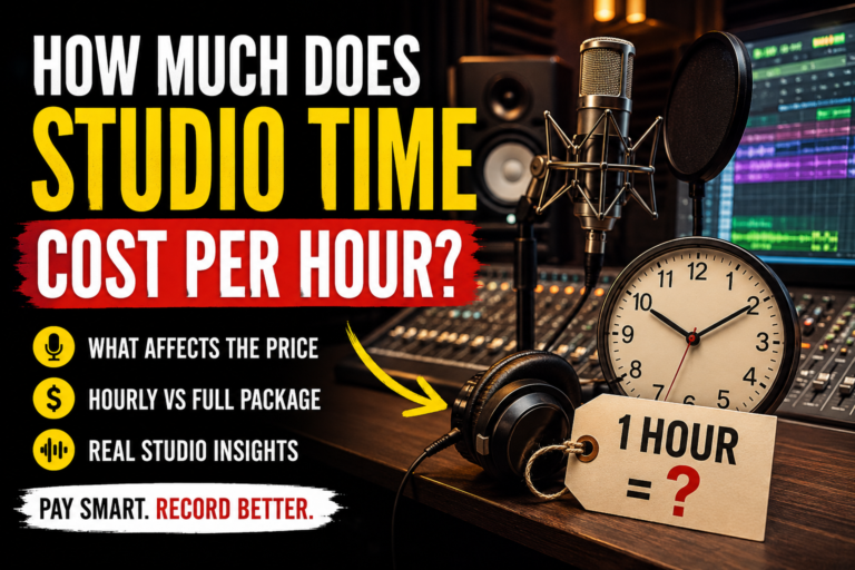 Discover how much studio time costs per hour, what affects pricing, and how to choose the right recording package based on your project and budget.