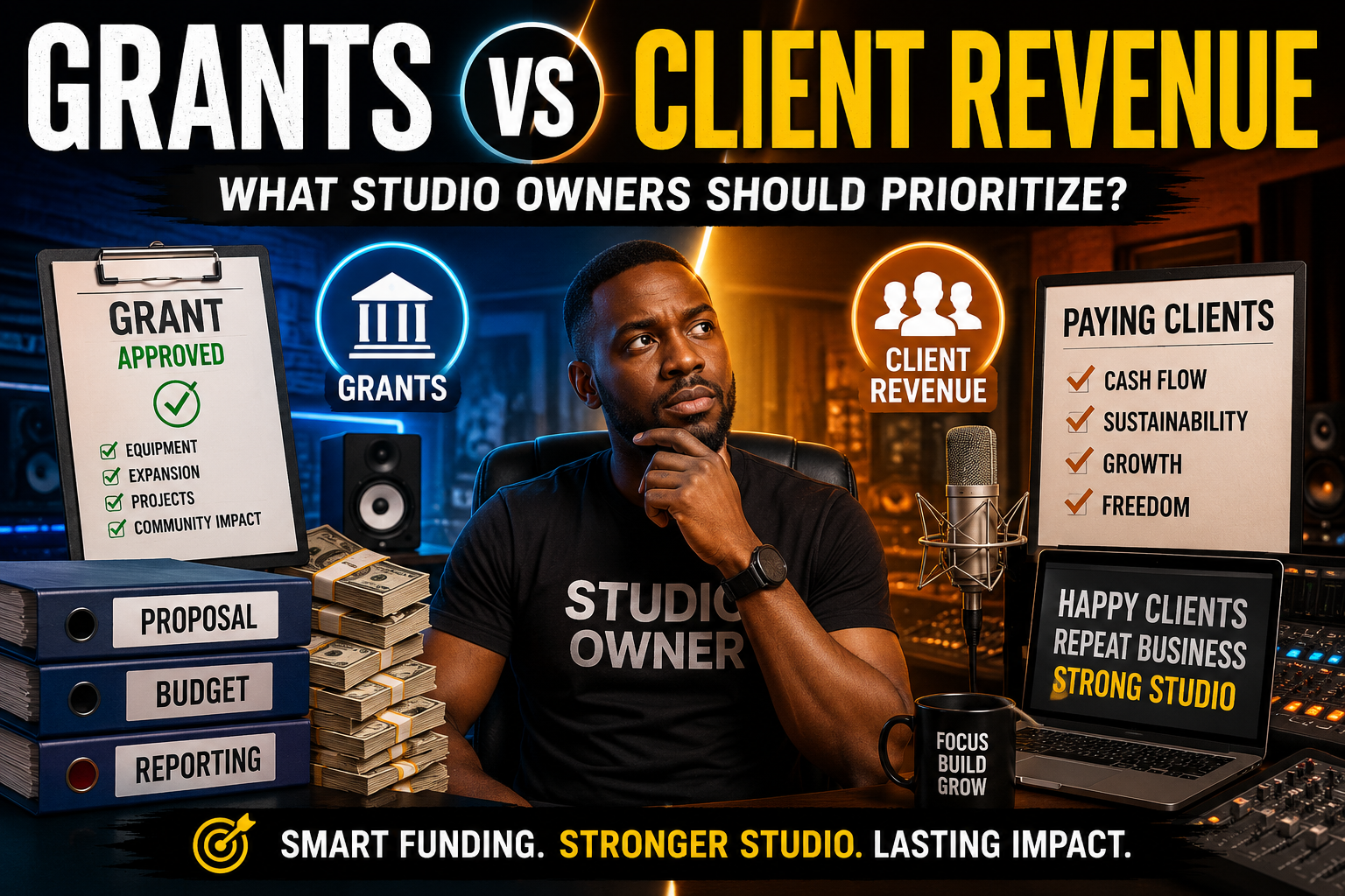Grants vs Client Revenue: What Studio Owners Should Prioritize for Long-Term Growth?