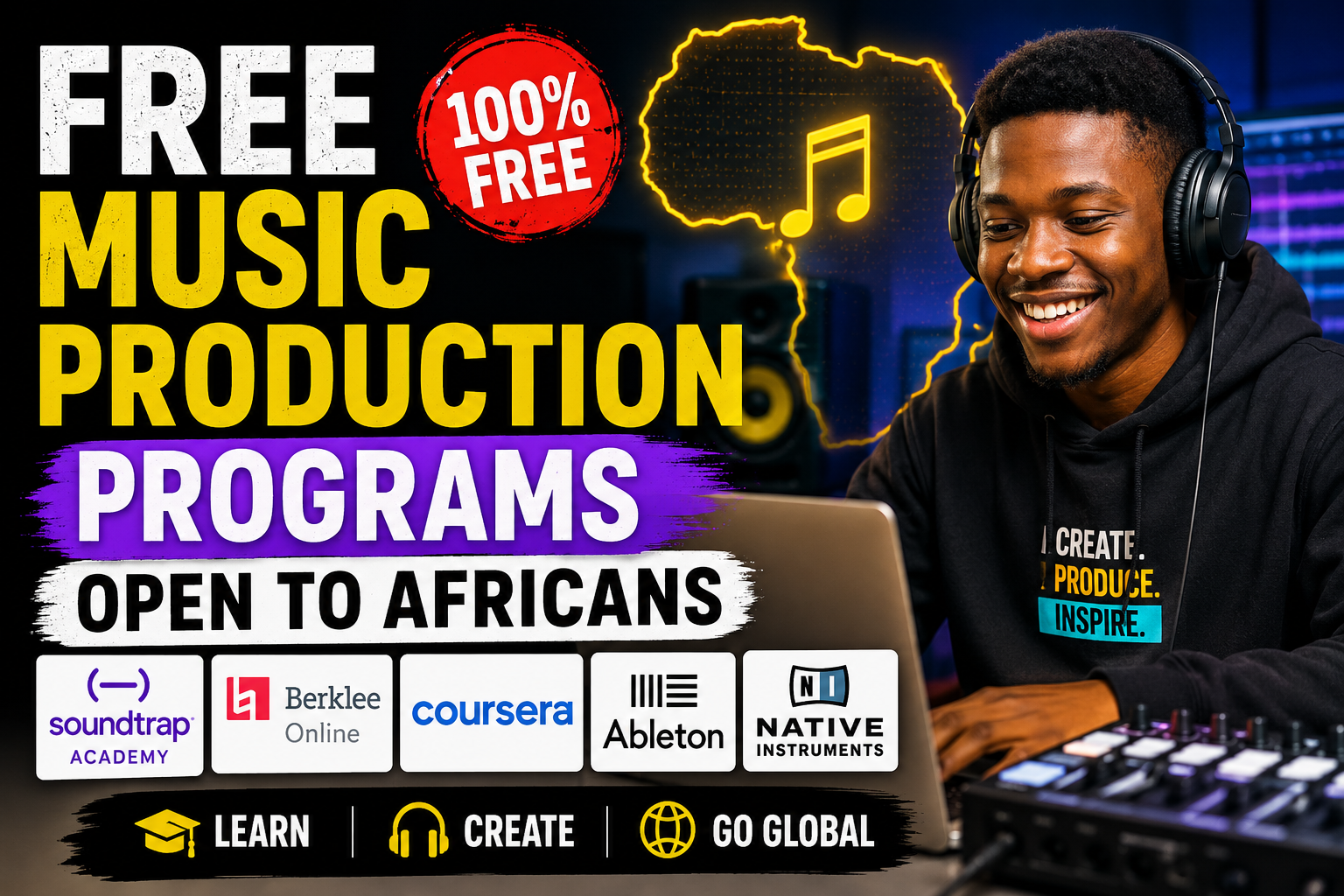 Free Music Production Programs Open to Africans